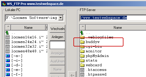 FTP Unterordner
